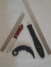 SET  3  KNIVES- Aluminium Training Knife + Polypropylene Karambit + PP Knife Martial Arts