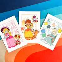 Image 1 of Mario Princesses Mini Prints