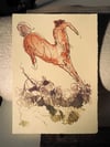 The Leaping Centaur, Stone Lithograph Print
