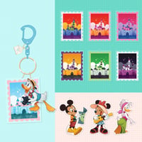 Image 1 of Disneyland Inspired Mickey and Pals Pride Keychain