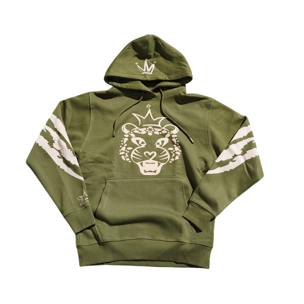 Image of KNO Green Cheetah Jogger Set