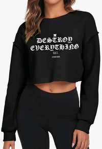 " OE " Cropped Crewneck 