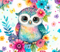 Image 1 of Floral Baby Owl