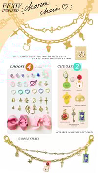 Image 2 of ffxiv-inspired bag charm chain