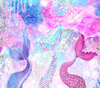 Image 1 of Water Color Mermaid Tails