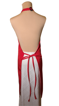 Image 4 of Rainbow Butterfly and Flowers Apron (red)