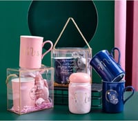New gift mugs with keychain rabbit doll