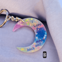 Image 2 of I love you to the moon keychain 