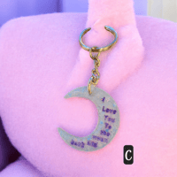 Image 3 of I love you to the moon keychain 