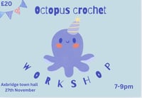 Image 1 of Axbridge amigurumi octopus workshop Wednesday November 27th 7-9pm