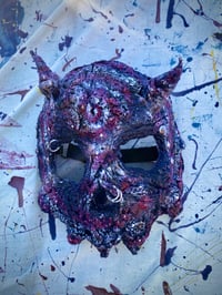 Image 1 of Clown Spiral Skull Mask