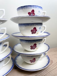 Image of 12 Tasses et sous tasses Mary lou Digoin