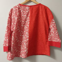 Image 3 of KylieJane Mixed Up Swing top -red and white