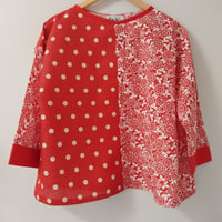 Image 1 of KylieJane Mixed Up Swing top -red and white