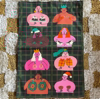 Image of Merry Tit-mas Tea Towel 