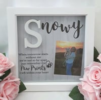 Image 5 of Personalised Pet Loss Frame,Paw print quote frame, Pet Memorial Frame, Pet Loss Gift