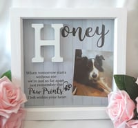 Image 1 of Personalised Pet Loss Frame,Paw print quote frame, Pet Memorial Frame, Pet Loss Gift