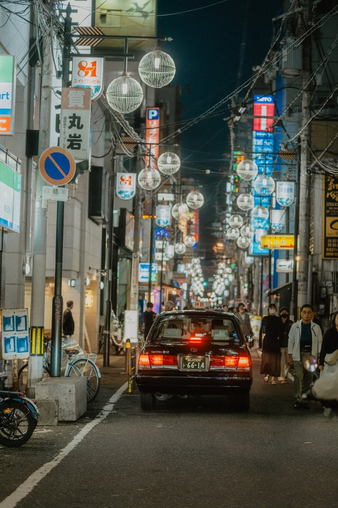 Image of Japanese Taxi Print