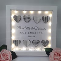 Image 4 of Personalised Engagement Frame, Engagement Gift, Engagement LED Frame, Engagement Box Frame