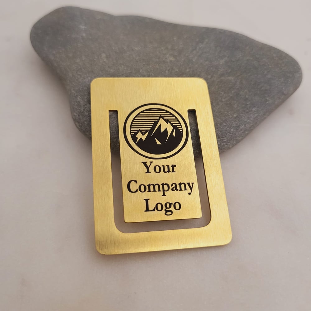 Image of Custom Logo Metal Bookmarks -  Corporate Company Event Giveaway Bookmark.
