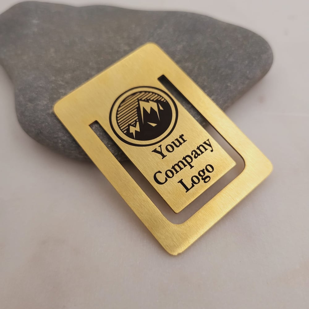 Image of Custom Logo Metal Bookmarks -  Corporate Company Event Giveaway Bookmark.