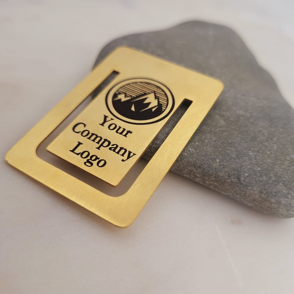 Image of Custom Logo Metal Bookmarks -  Corporate Company Event Giveaway Bookmark.