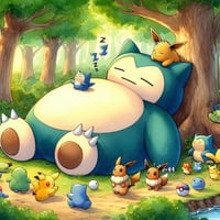 Image 5 of 1 of 1 RE-WORKED SNORLAX CUT & SEWN HOODIE SIZE L