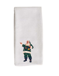 Bougie Champagne Santa Tea Towel