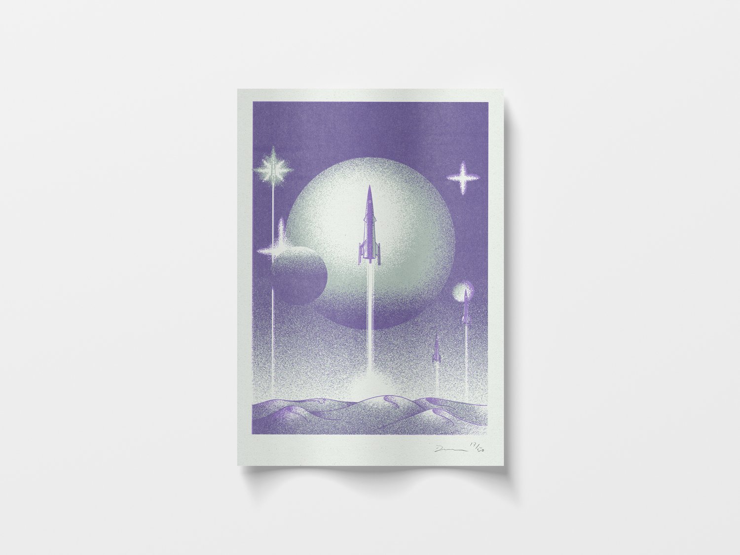 Image of »Space War« Riso Print