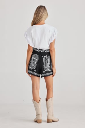 Image of Johari Shorts. Black with White. By Talisman the Label.