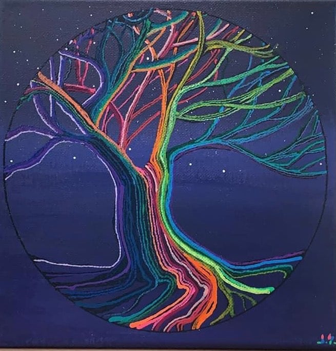 Image of Janet Suchevich - Multi Color Tree of Life #1 