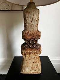 Image 2 of Two Studio Ceramic Lamps in Natural Tones by Bernard Rooke England