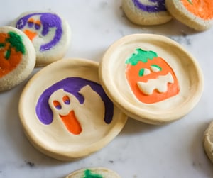 Image of Halloween cookie trinket tray set 