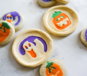 Image of Halloween cookie trinket tray set 