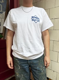 Image 2 of White 'Three Wee Coos' Bungo Sign Co tee