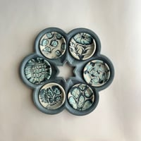 Image 1 of Bluestone Satin Seder Plate Set 2