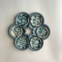 Image 1 of Bluestone Satin Seder Plate Set 3