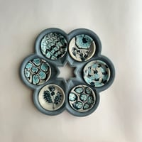 Image 1 of Bluestone Gloss Seder Plate Set 3