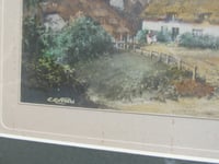 Image 6 of Antique Godshill Isle of Wight Hand-Coloured Engraving Print, C. Russell, Small Artwork, Framed 
