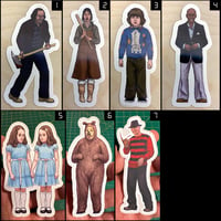 (4) Horror Character Stickers • Kiss Cut • 3 Sizes