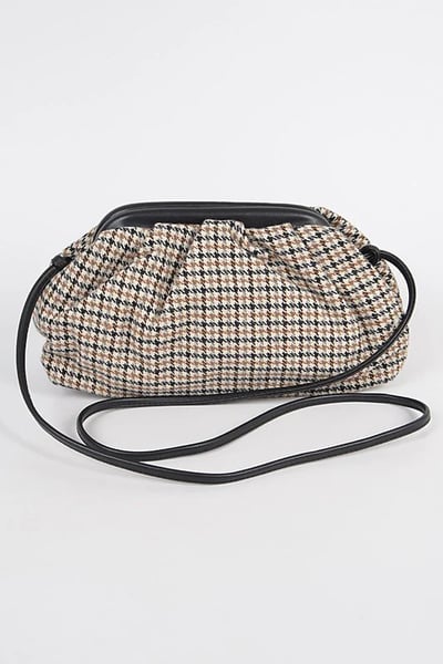 Image of 3PACK Houndstooth Pattern Cross body bag-BROWN MIX