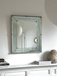 Image 1 of Venetian-Style Mirror with Pale Blue Frame