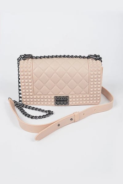 Image of 3PACK  Studded Monotone Clutch-NUDE