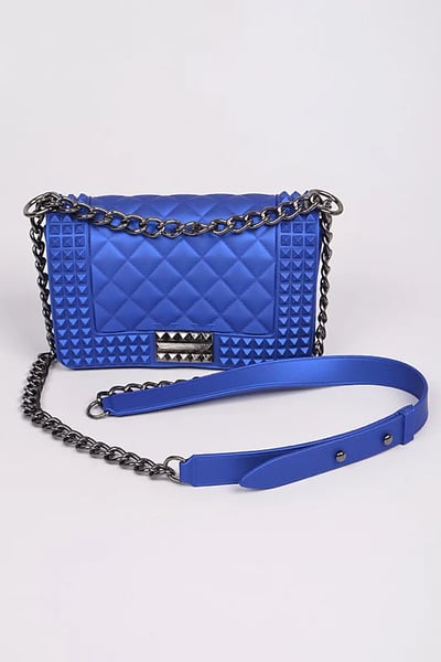 Image of 3PACK  Studded Monotone Clutch-BLUE