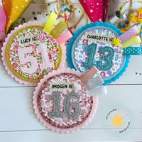 Image 4 of Personalised Mermaid Birthday Badges