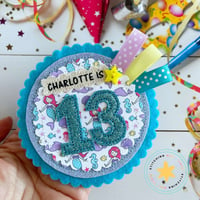 Image 1 of Personalised Mermaid Birthday Badges