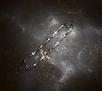 Image 3 of CRUCIFIX Ear Chains - Hinged Segment Ring Chain - Stretched Ears - Surgical Steel Ear Weights