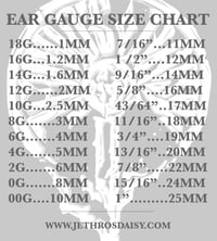 Image 4 of CRUCIFIX Ear Chains - Hinged Segment Ring Chain - Stretched Ears - Surgical Steel Ear Weights