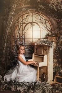 Image 1 of set - piano + sheet music + stool