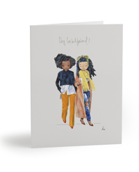 Hey Girlfriend HarperIman Greeting Card